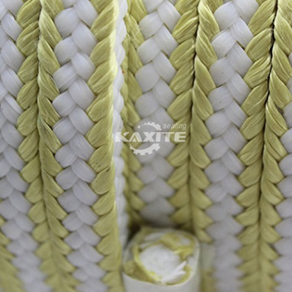 White PTFE Packing with Aramid Corners